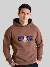 Men Printed Brown Colour Hoodie