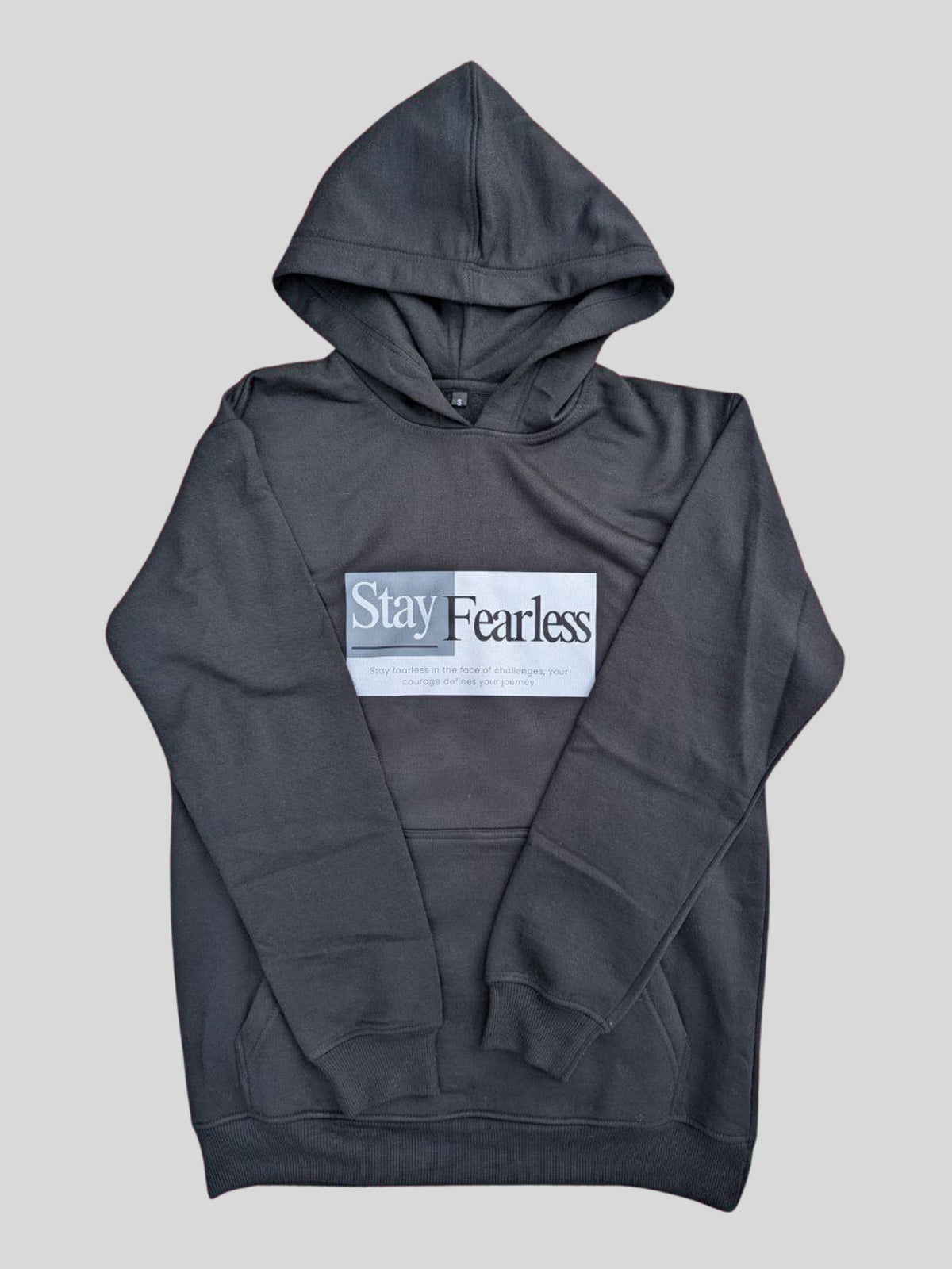 ruffline men's black stay fearless hoodie