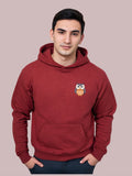 Men Printed Maroon colour  hoodie{sweatshirt}